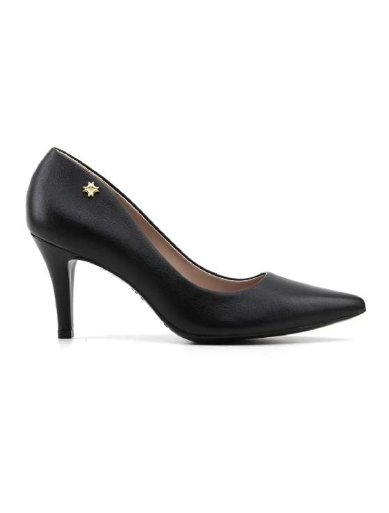 Scarpin Luz Da Lua Saara 56121000 Couro Preto