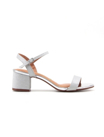 Sandalia Salto Com Brilho Vizzano 6291-900 Prata