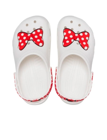 Sandália Crocs Classic Disney Minnie Clog 208711 Branco