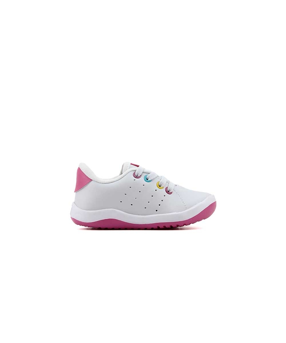 Tênis Infantil Kidy Baby Colors 806330002 Branco/rosa
