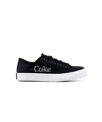 Tênis Feminino Coca Cola Shoes Cc2440 Preto/branco