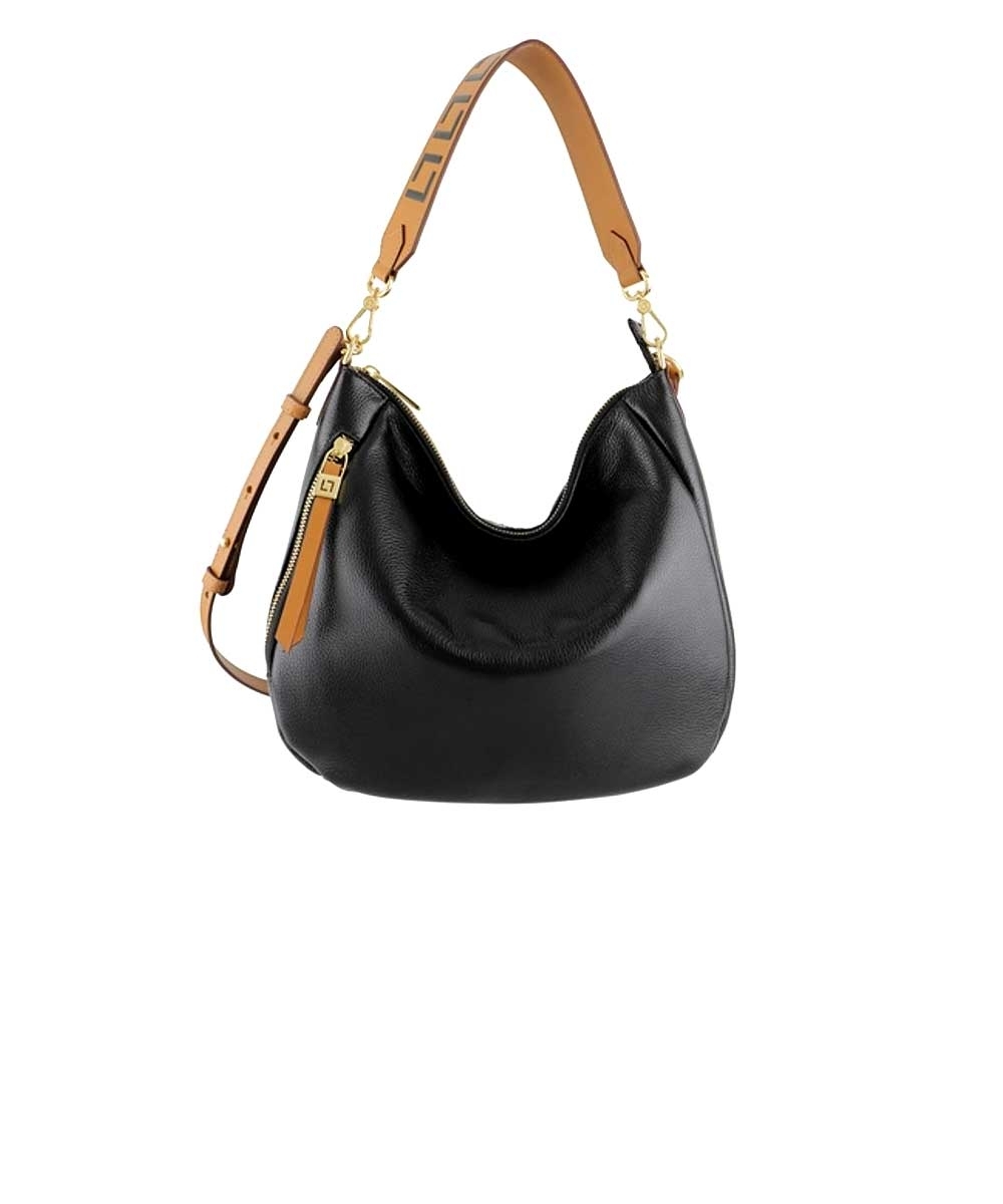 Bolsa Hobo Luz Da Lua New Ridge Couro Preto