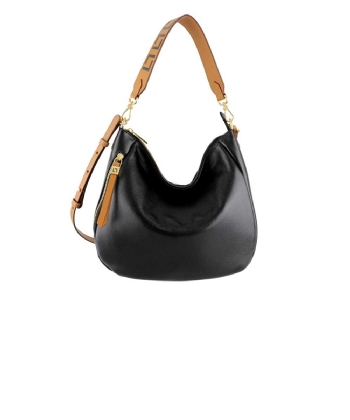 Bolsa Hobo Luz Da Lua New Ridge Couro Preto