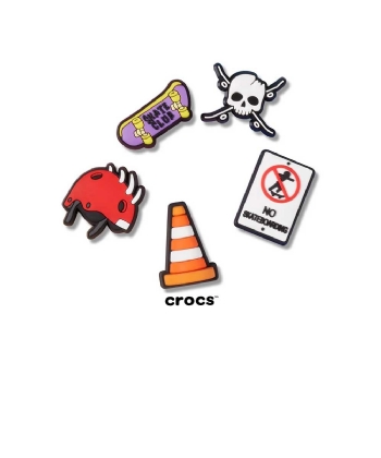 Jibbitz Crocs Skateboard Is Life Pack 5 Peças Multicolor