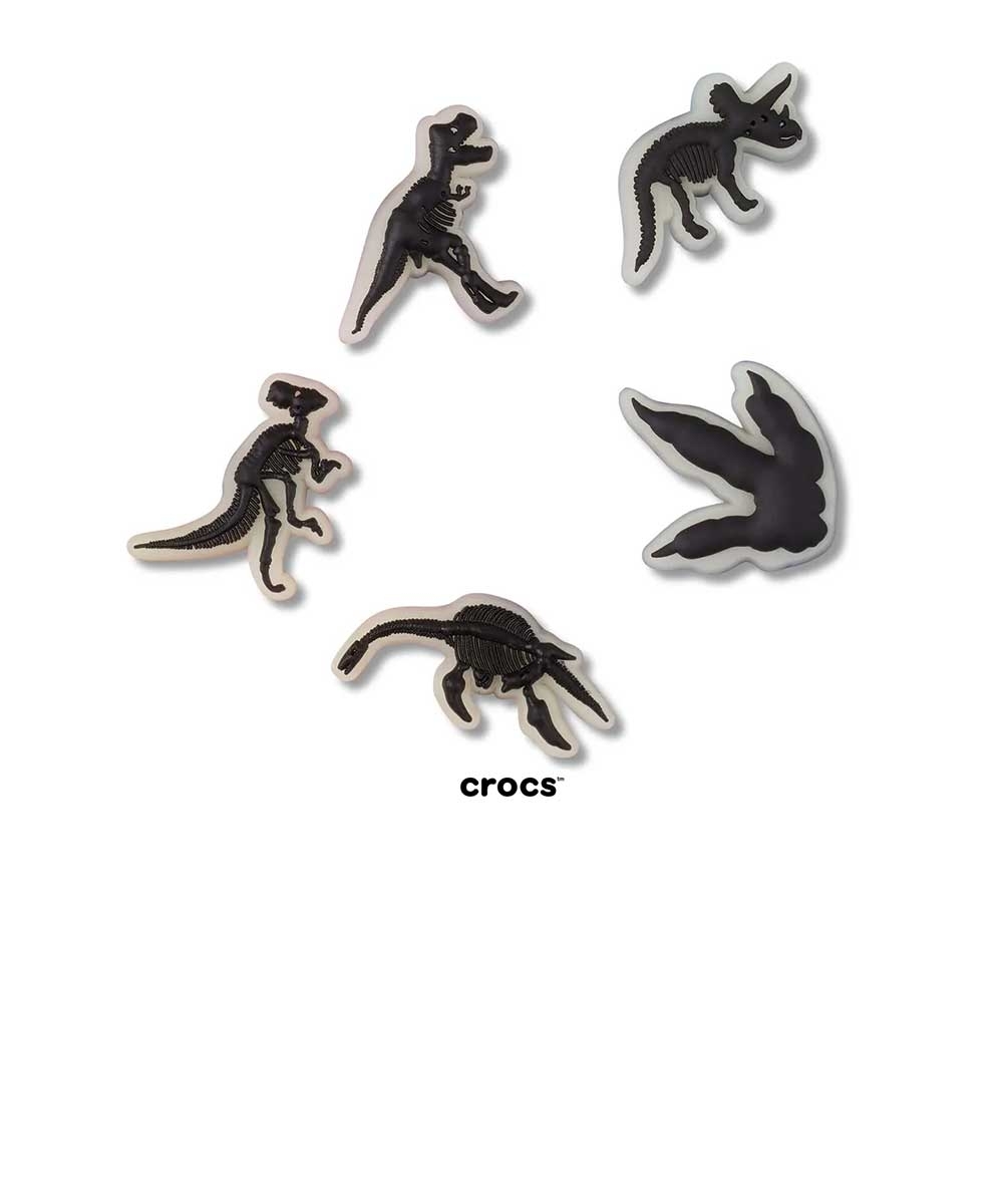 Jibbitz Crocs Dinossauros Brilha No Escuro Pack 5 Peças Multicolor