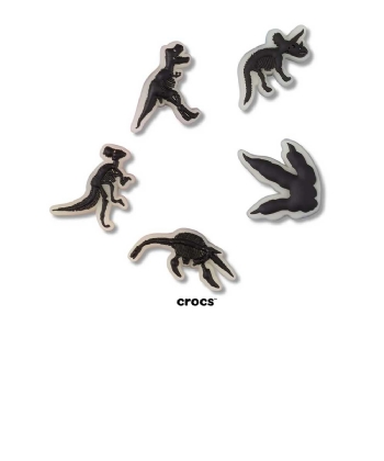 Jibbitz Crocs Dinossauros Brilha No Escuro Pack 5 Peças Multicolor