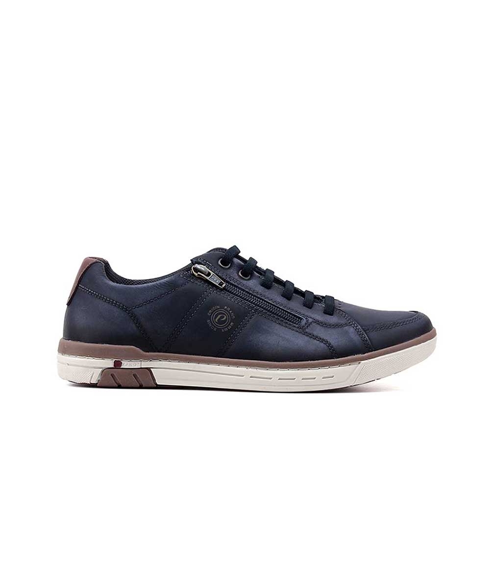Sapatênis Pegada Casual Wear 119313 Couro Azul