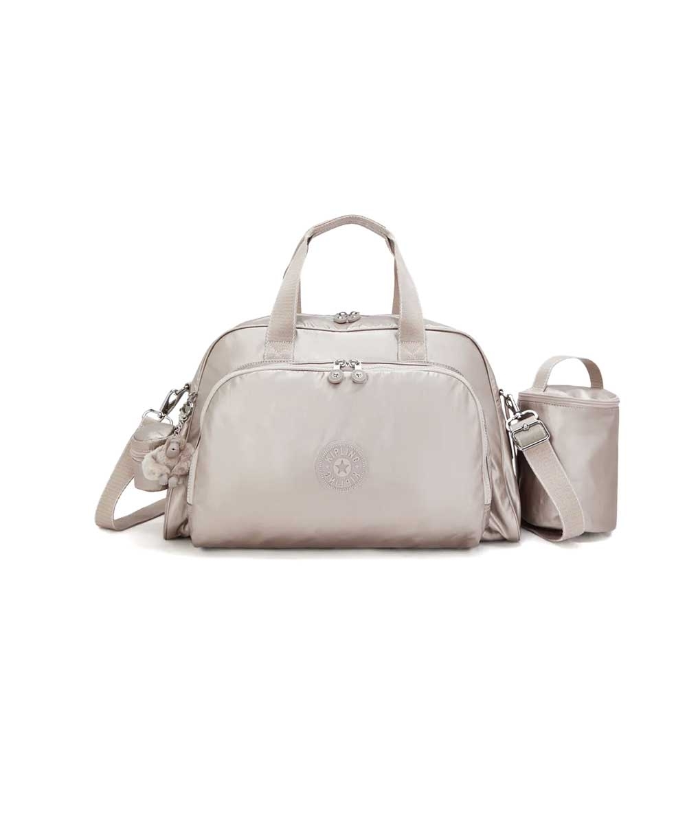 Bolsa Kipling Camama Metallic Glow Bege