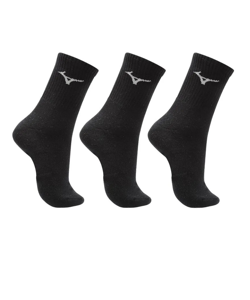 Meia Feminina Mizuno Training Kit 3 Pares Preto