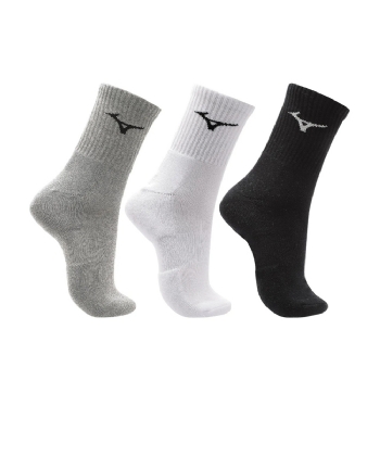 Meia Feminina Mizuno Training Kit 3 Pares Multicolor