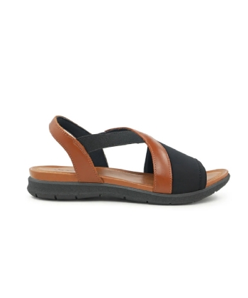 Sandalia Plataforma Usaflex Multimateriais Preto