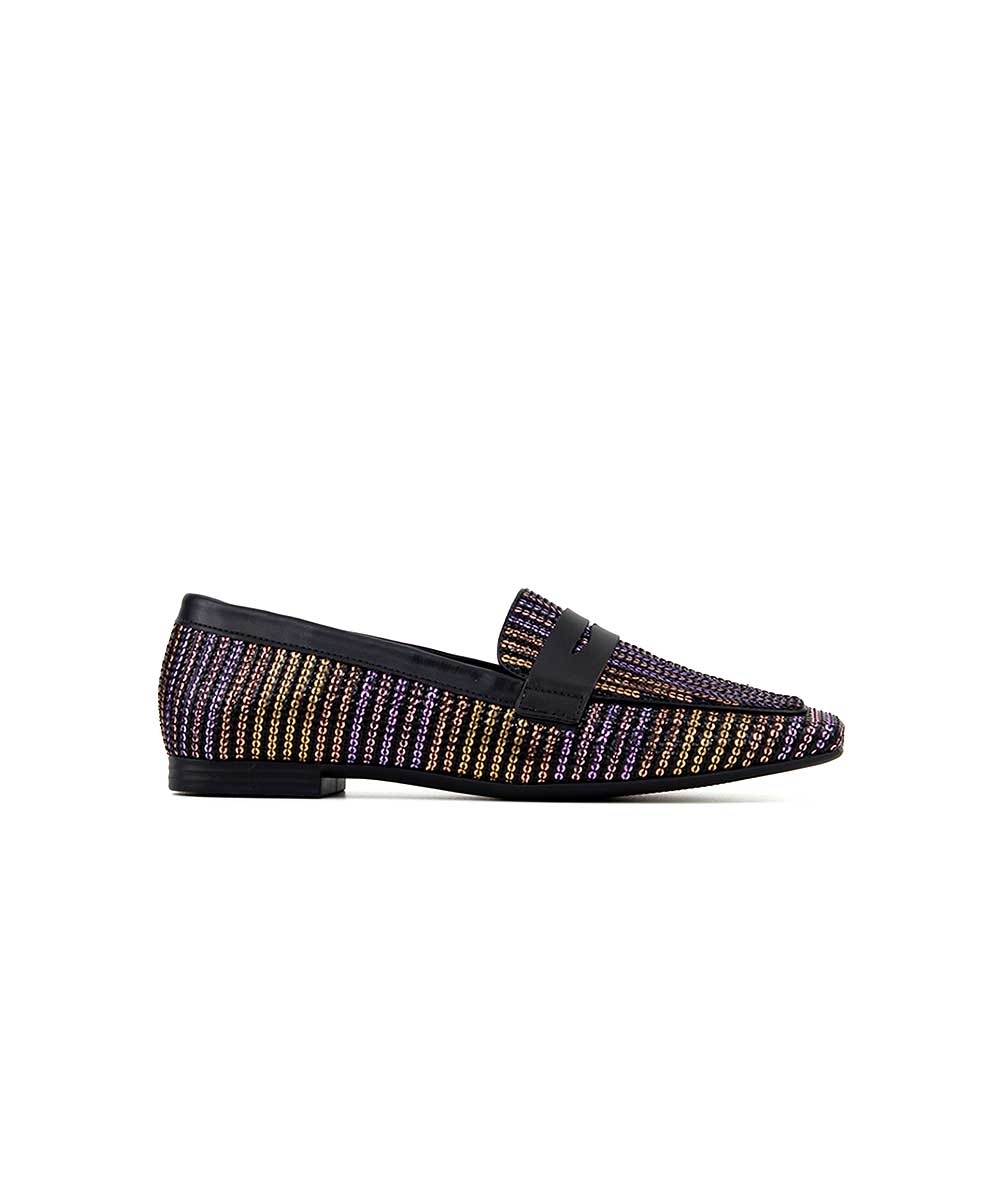 Mocassim Loafer Valentina Bico Quadrado PRETO