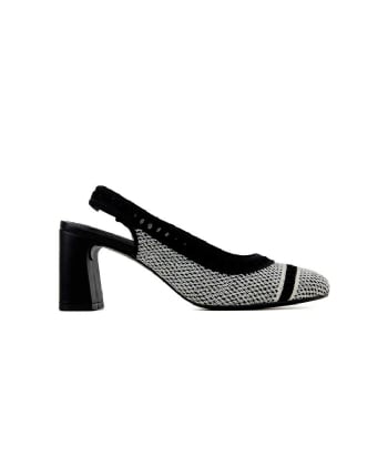 Scarpin Slingback Valentina Salto Bloco PRETO