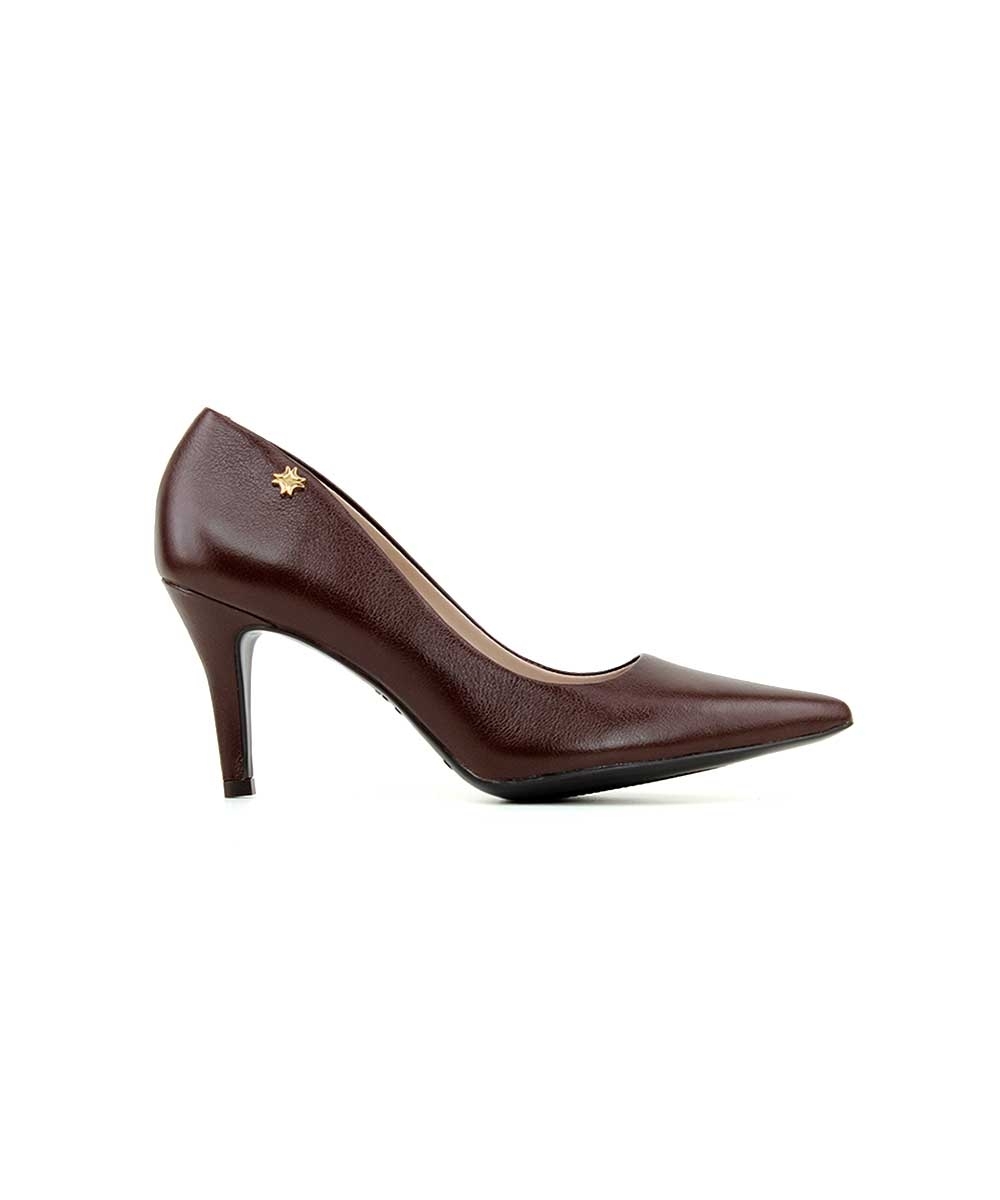 Scarpin Luz Da Lua Saara 56121000 Couro Marrom