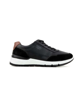 Tênis Casual Masculino Pegada Couro Preto