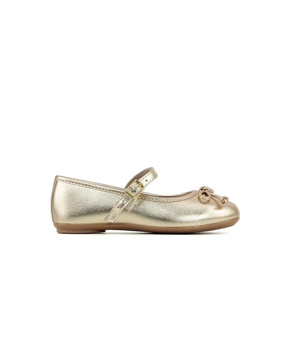 Sapatilha Infantil Molekinha Soft Laço Dourado