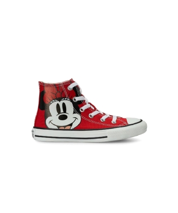 Tênis Infantil Cano Alto Converse All Star Minnie Vermelho