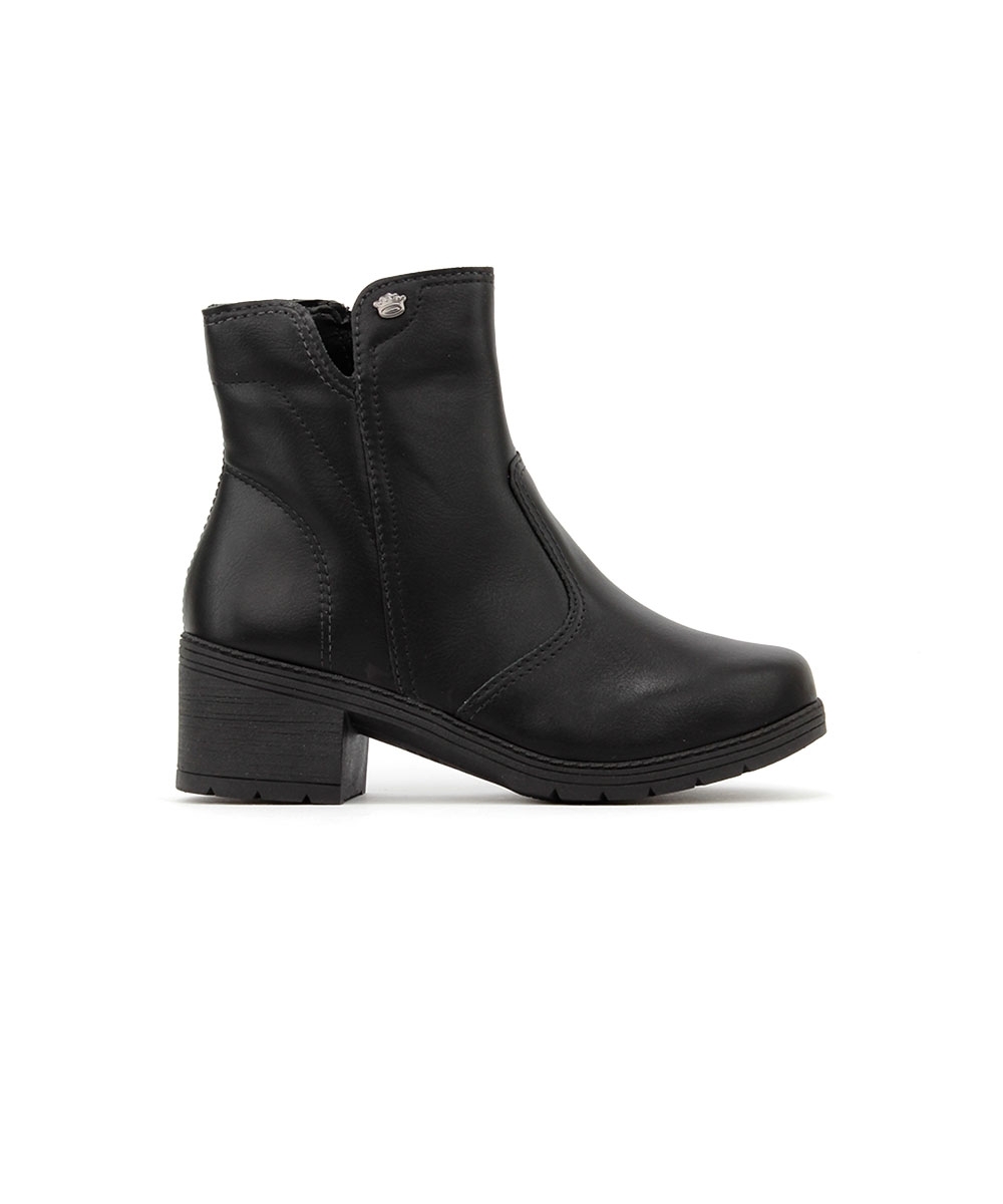 Bota Cano Curto Pink Cats Tratorada Preto