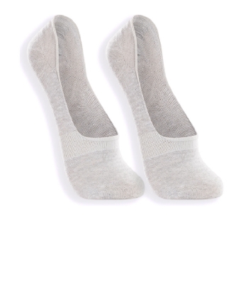Meia Sapatilha Lupo Kit Com 2 Pares Adulto Cinza