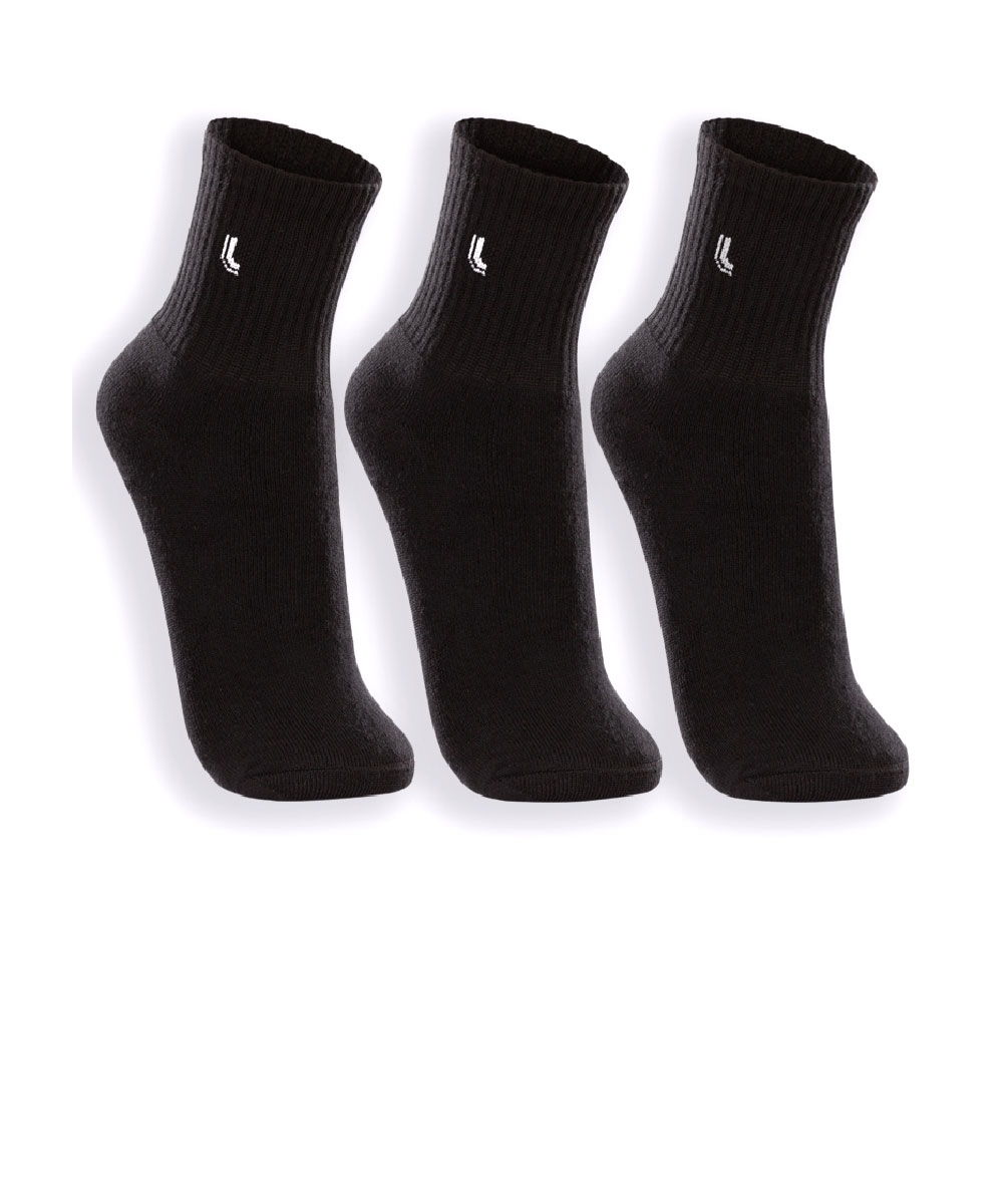 Meia Lupo Kit Com 3 Pares Adulto Preto