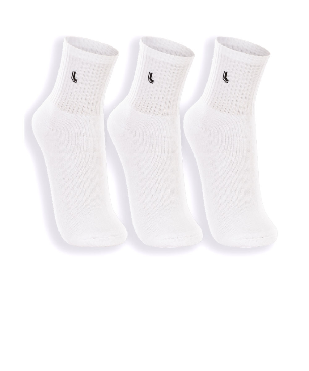 Meia Lupo Kit Com 3 Pares Adulto Branco