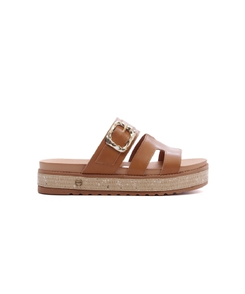 Tamanco Flatform Dakota Tan