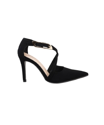 Sapato Scarpin Bebecê Fivela Elegance Preto