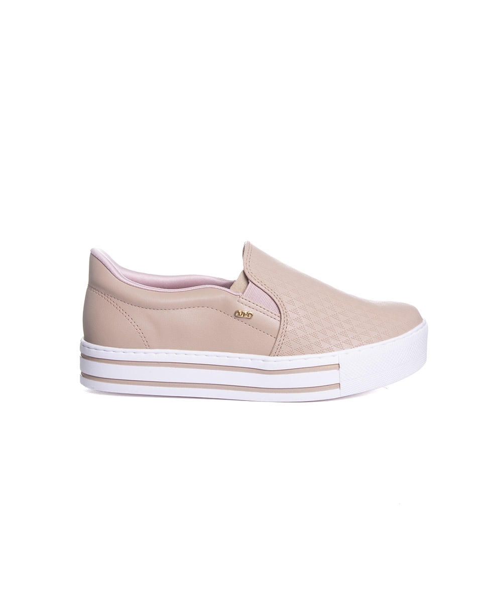 Tênis Casual Feminino Via Marte Slip On Creme