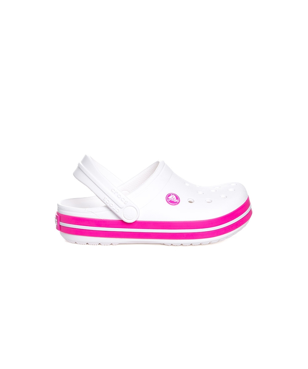 Crocs Sandália Infantil Crocband Branco/rosa