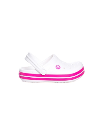 Crocs Sandália Infantil Crocband Branco/rosa