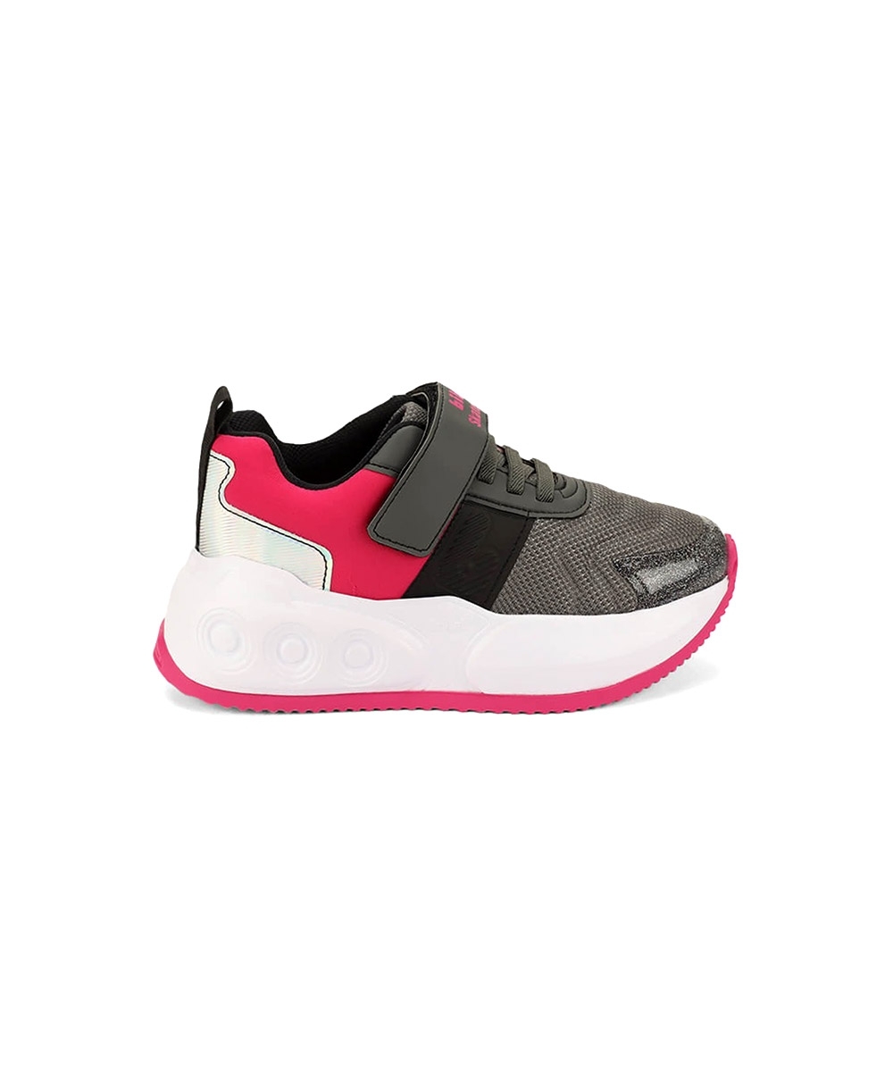 Tênis Infantil Bibi Com Rodinhas Skatenis Skts-01 Cinza/rosa