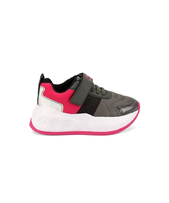 Tênis Infantil Bibi Com Rodinhas Skatenis Skts-01 Cinza/rosa