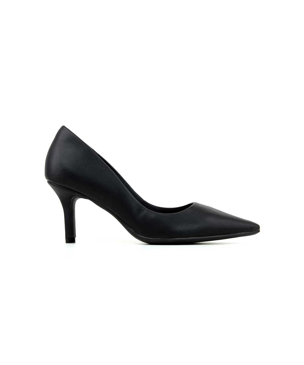 Scarpin Bebecê Salto Médio Fino Preto