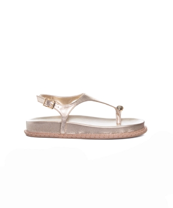 Sandália Papete Via Marte Flatform Dourado