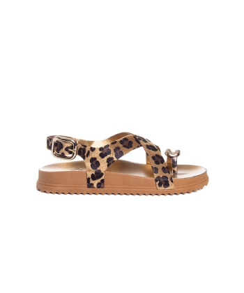 Sandália Flatform Pixolé Animal Print Onça