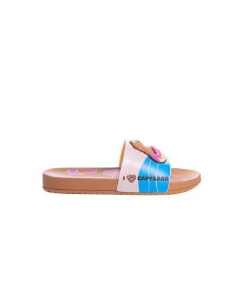 Chinelo Slide Infantil Grendene Capivara Capi Marrom