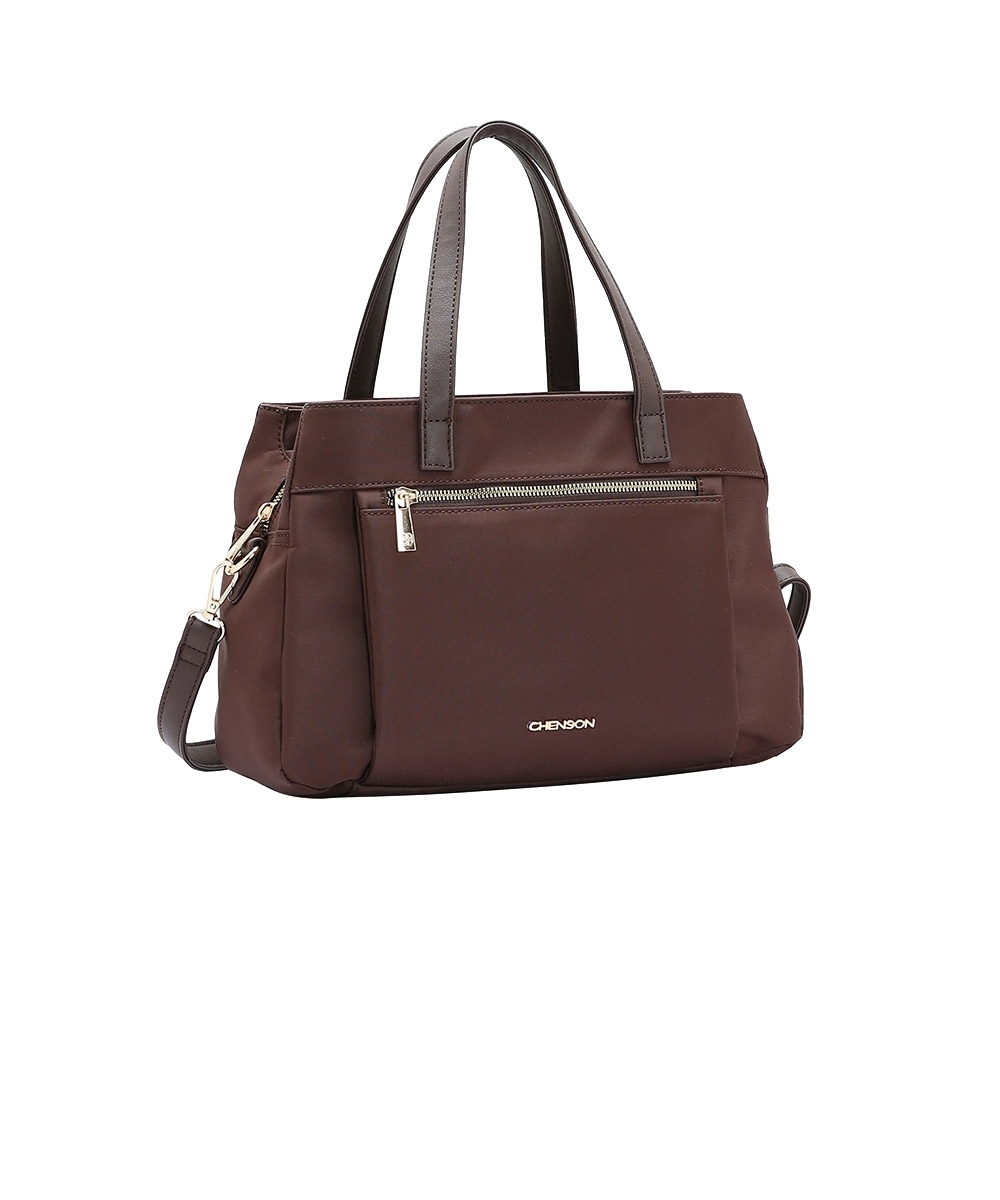 Bolsa De Mão E Transversal Chenson Microfiber Cafe