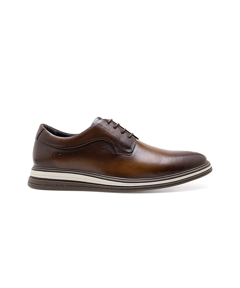 Sapato Masculino Democrata Hi-soft Dune Couro Tan