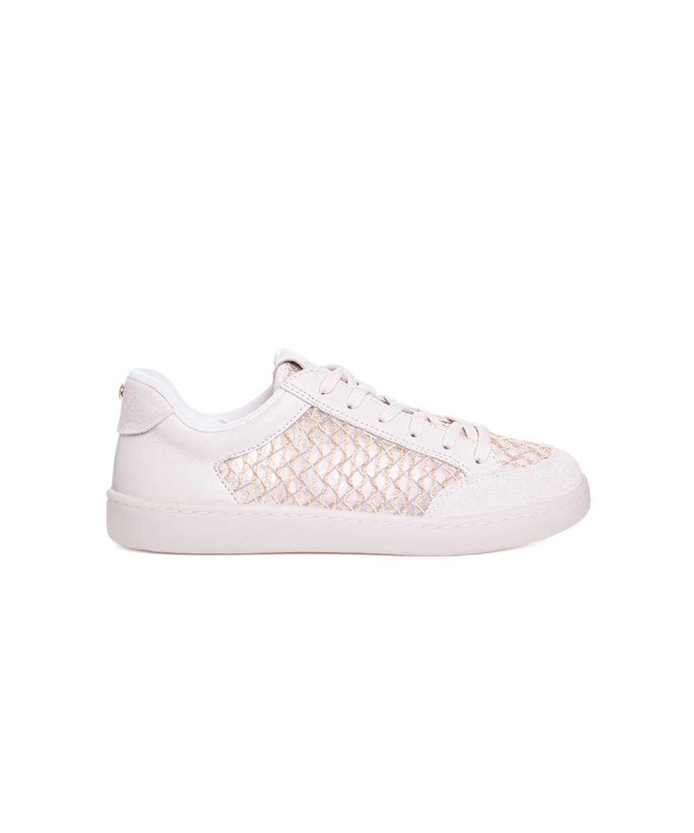 Tênis Loucos E Santos Trançado Couro Off White