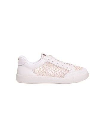 Tênis Loucos E Santos Trançado Couro Off White