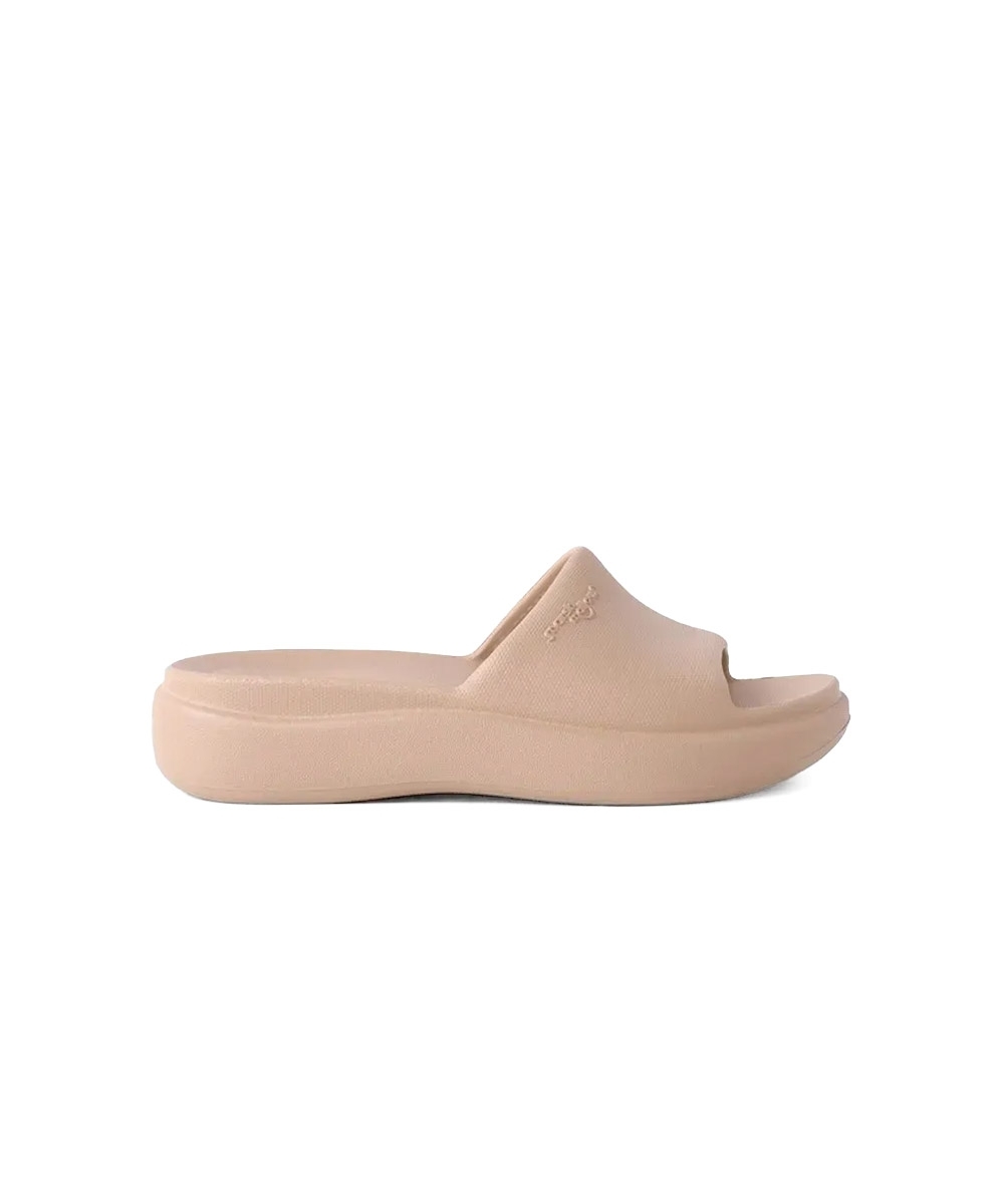 Chinelo Slide Feminino Piccadilly Marshmallow. Nude