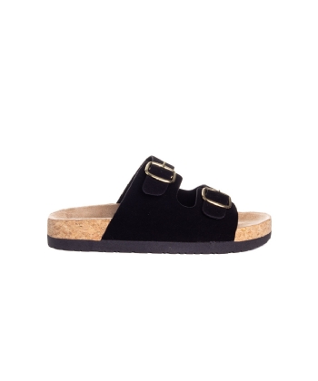 Tamanco Flatform Pixolé Fivelas Preto