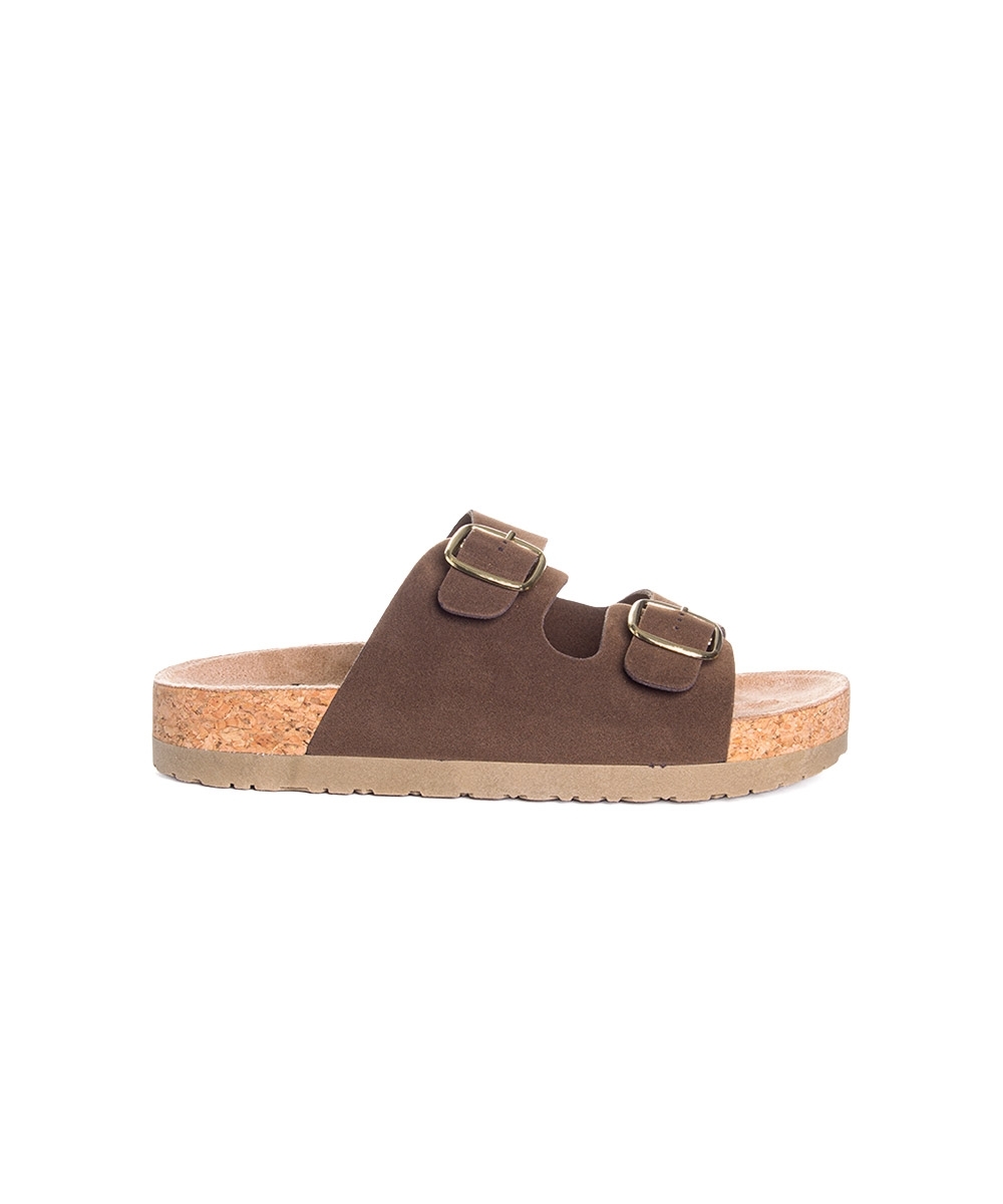 Tamanco Flatform Pixolé Fivelas Café