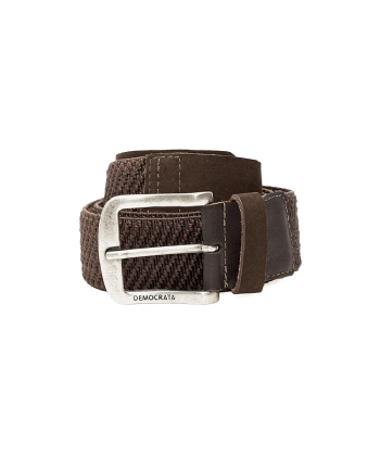 Cinto Masculino Democrata Elástico Denim Café