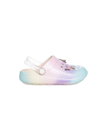 Sandália Babuche Molekinha Botons Tie Day Multicolor