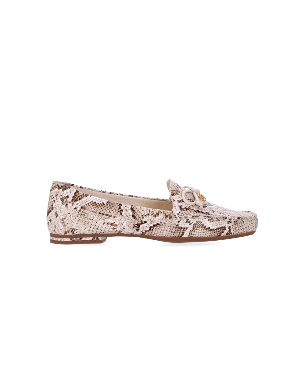 Mocassim Feminino Luz Da Lua Snake Couro Pana