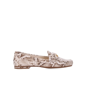 Mocassim Feminino Luz Da Lua Snake Couro Pana