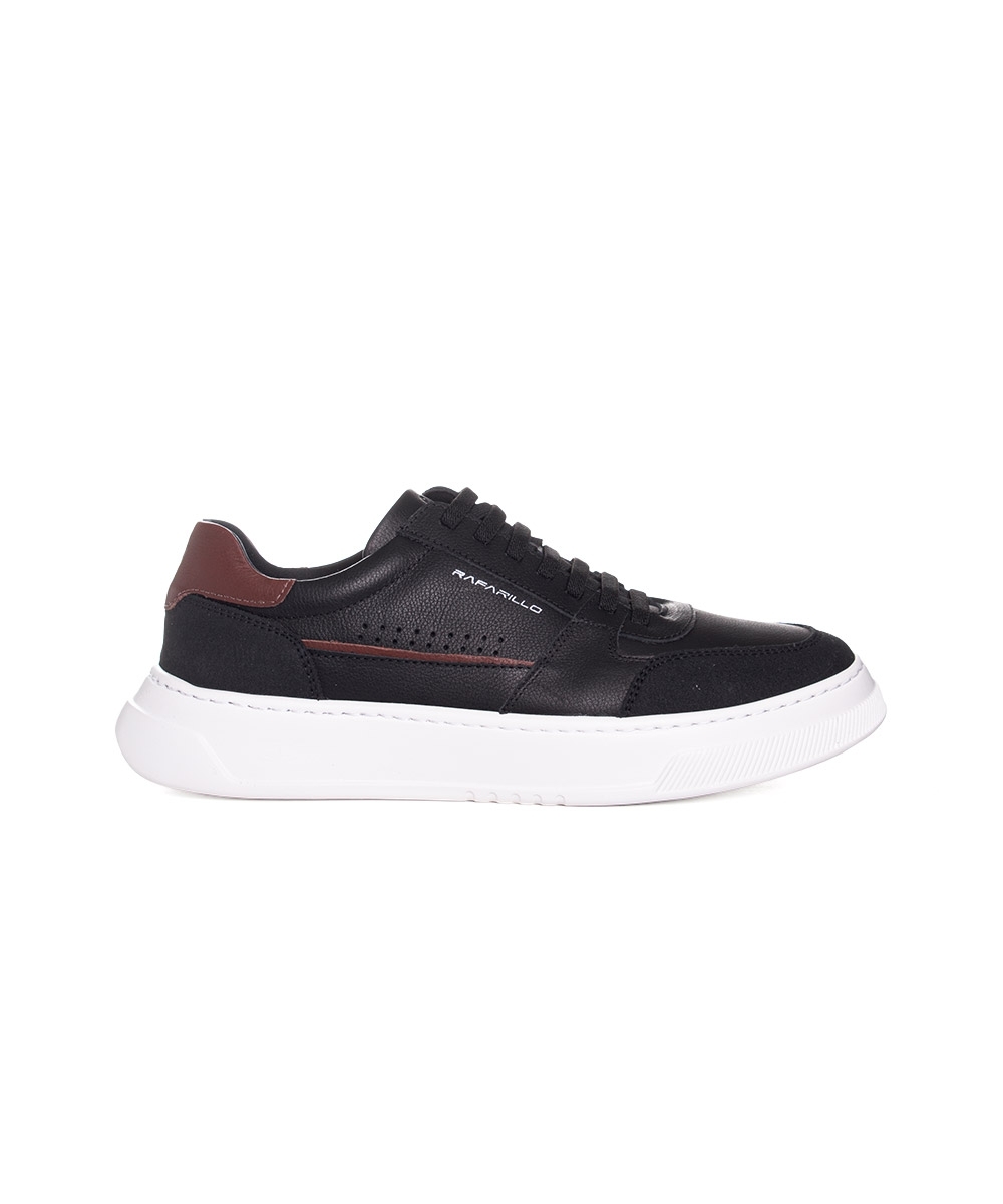 Sapatênis Masculino Rafarillo Max Light Couro Preto