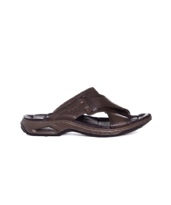 Chinelo Masculino Pegada Amortech Couro Cravo