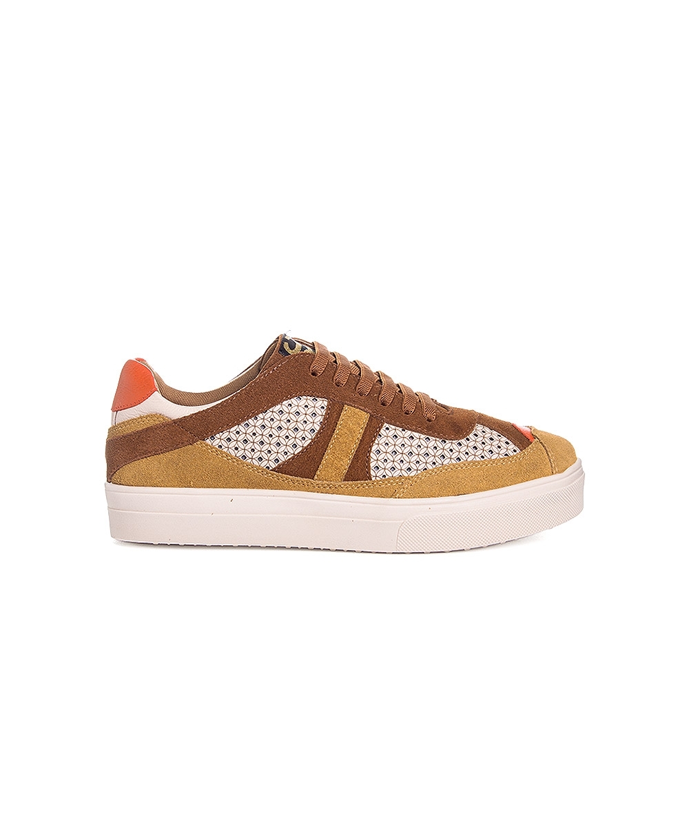Tênis Feminino Orcade Thai Laser Couro Bege